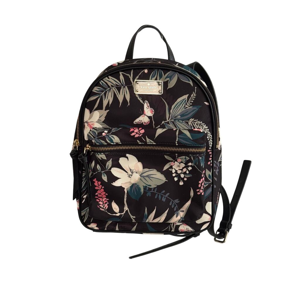 Kate Spade Wilson Road Botanical Small Bradley Backpack NWT Floral Nylon - Picture 3 of 14